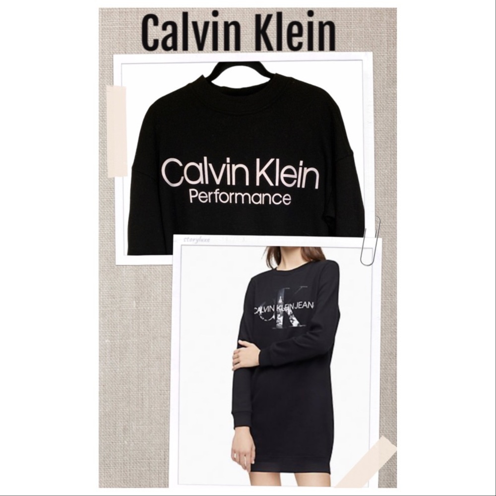 Calvin Klein Performance Dress Black Sweatshirt Dress Size XL